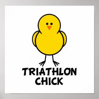 Póster Triathlon Chick
