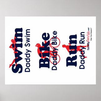 Póster Triathlon Daddy