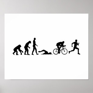 Póster Triathlon de la evolución