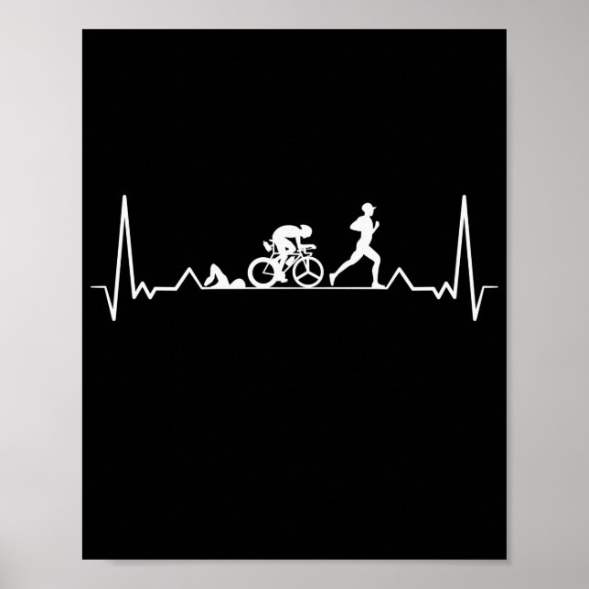 Póster Triathlon Heartbeat (Frente)