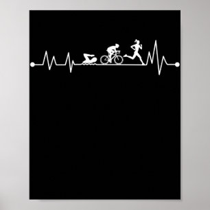 PÓSTER TRIATHLON HEARTBEAT T SHIRT