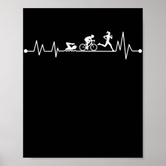 PÓSTER TRIATHLON HEARTBEAT T SHIRT
