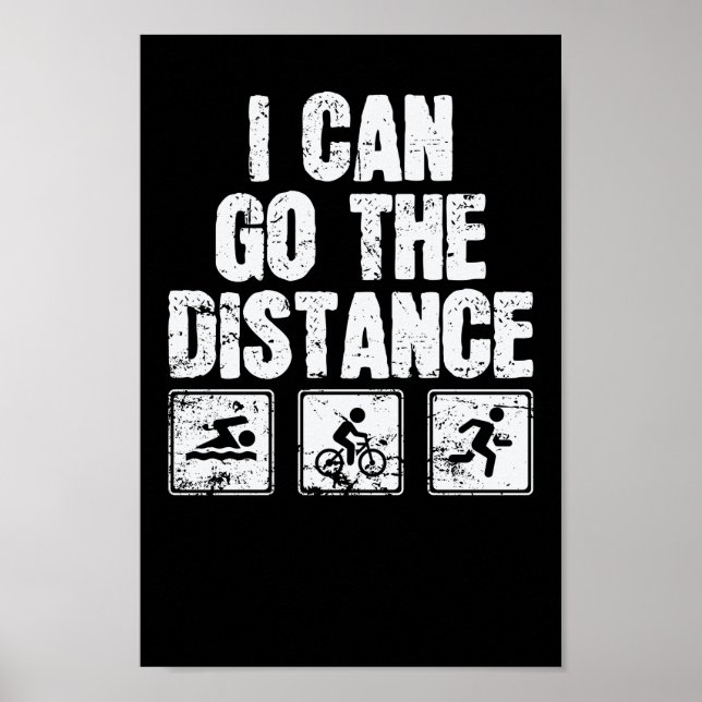 Póster Triatlón Puedo Ir A La Distancia (Frente)