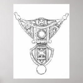 Póster Tribal Berber jewellery art poster