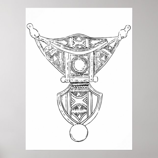 Póster Tribal Berber jewellery art poster (Frente)