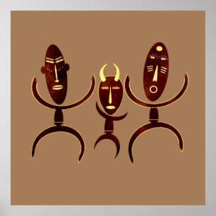 Póster tribal de áfrica