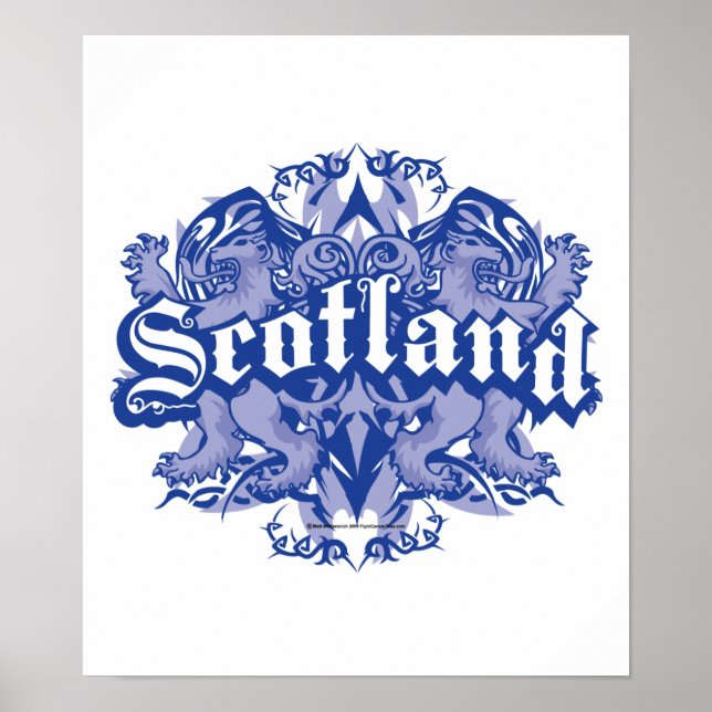 Póster Tribal de Escocia (Frente)