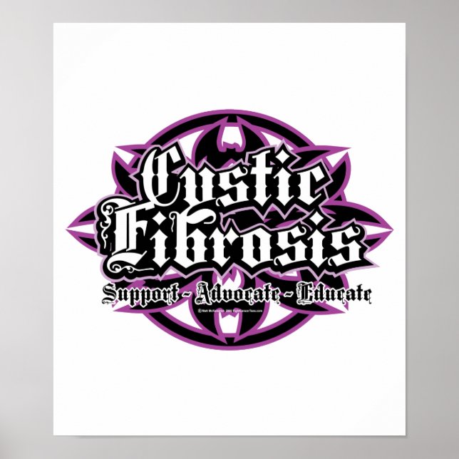 Póster Tribal de Fibrosis Quística (Frente)