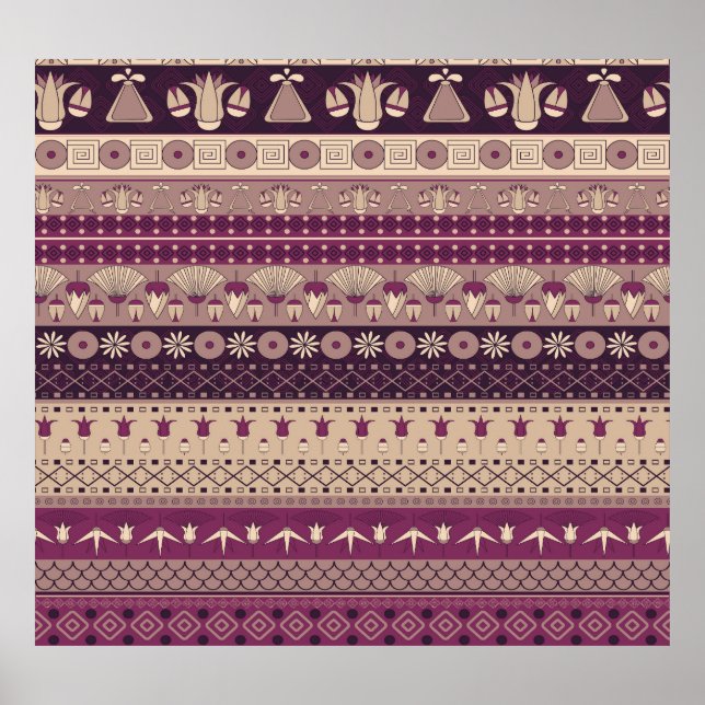 Póster Tribal egipcio: Antiguo sin mar (Frente)