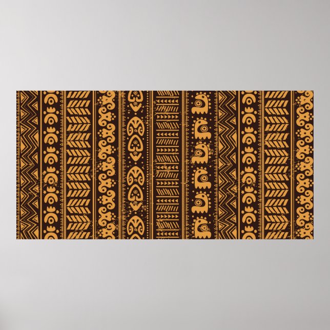 Póster Tribal ethnic seamless (Frente)