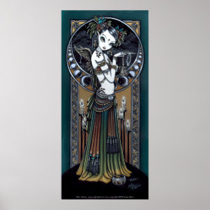 Poster tribal gótico del arte del bailarín de la