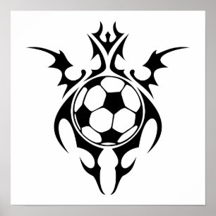Póster tribal soccer