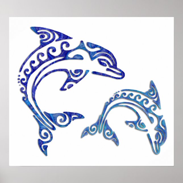 Póster Tribal Tattoo Porpoise Duo (Frente)