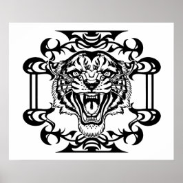 Póster Tribal Tiger
