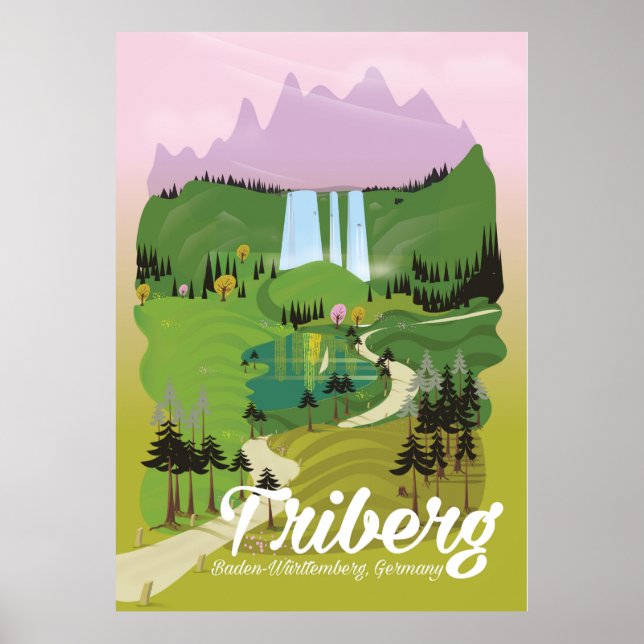 Póster Triberg, Baden-Württemberg, Alemania (Frente)