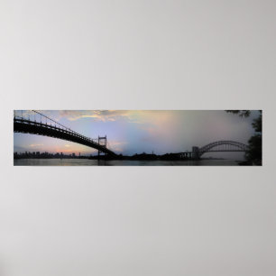 Póster Triborough and Hell Gate Bridges Panorama