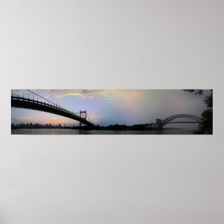 Póster Triborough and Hell Gate Bridges Panorama