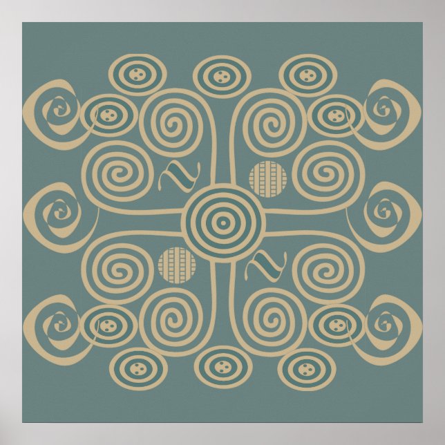 Póster tribu africana ornamentada (Frente)