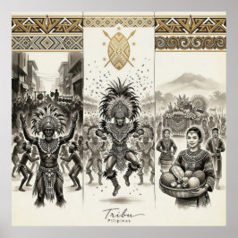 Póster Tribu-Ati-Atihan · Dinagyang · Kadayawan
