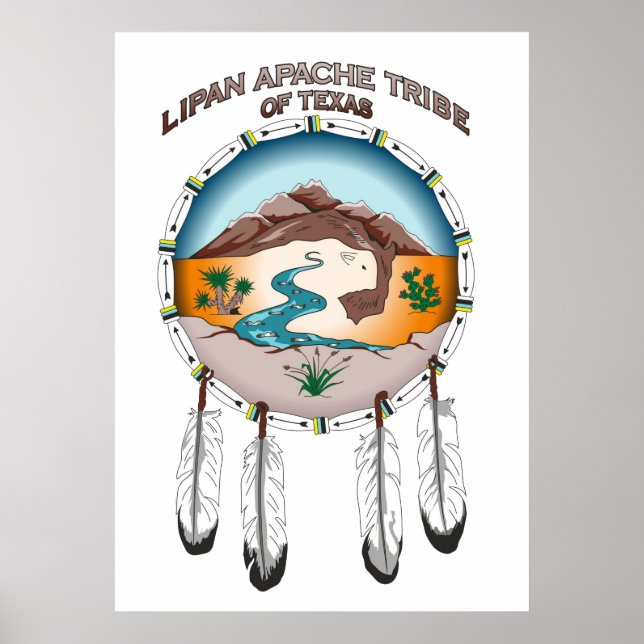 Póster Tribu Lipan Apache de Texas 24"x 33.6" Poster (Frente)