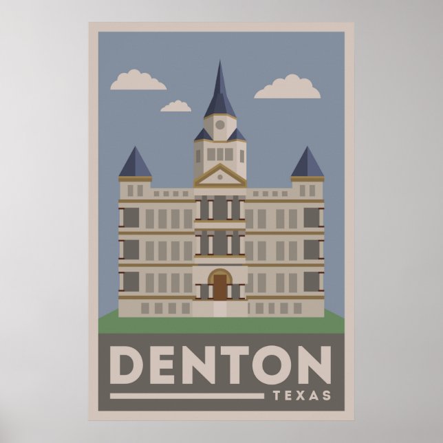 Póster Tribunal de Denton Texas (Frente)