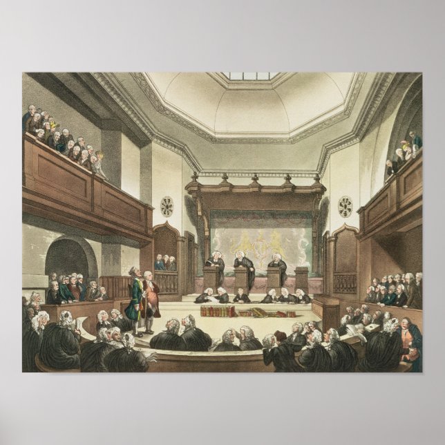 Póster Tribunal de Peticiones Comunes, Westminster Hall (Frente)