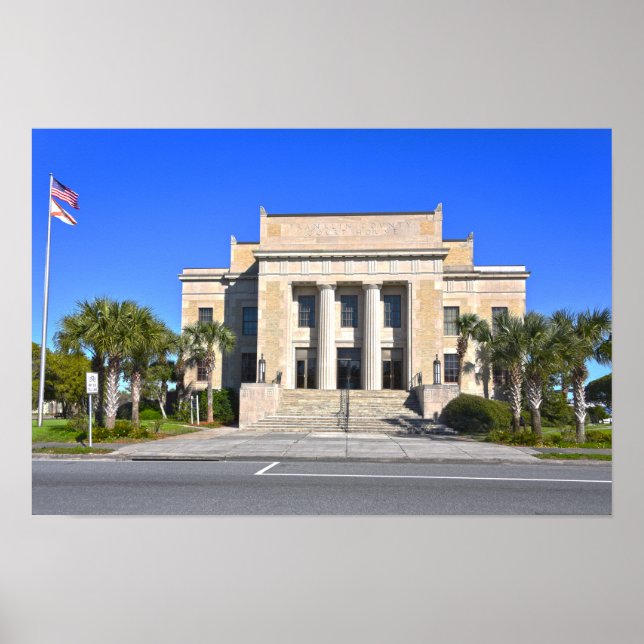 Póster Tribunal del Condado de Franklin, Apalachicola, Fl (Frente)
