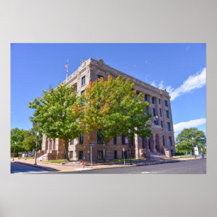 Póster Tribunal del Condado de Lamar, París, Texas