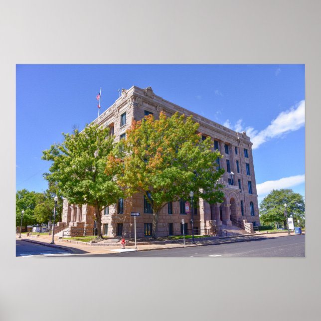 Póster Tribunal del Condado de Lamar, París, Texas (Frente)