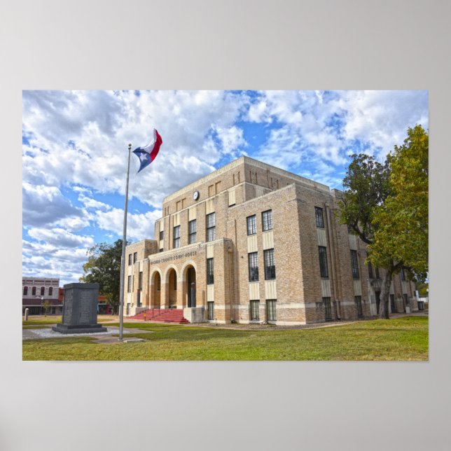 Póster Tribunal del Condado de Upshur, Gilmer, Texas Póst (Frente)