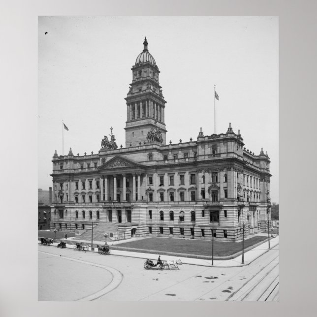 Póster Tribunal del Condado de Wayne (Frente)