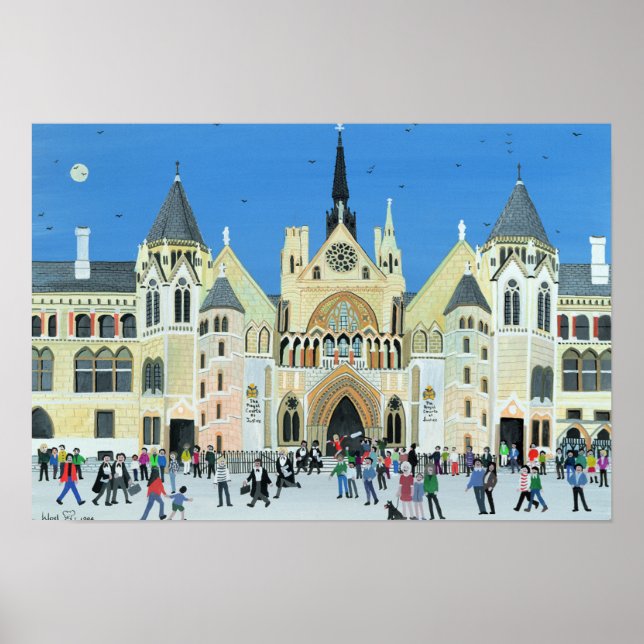 Póster Tribunales Reales de Justicia Londres 1994 (Frente)