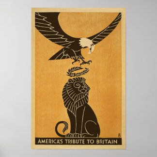 Póster Tributo De América A La Propaganda Británica De La