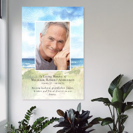 Póster Tributo fotográfico de playa de 2ftx3ft Funeral Me