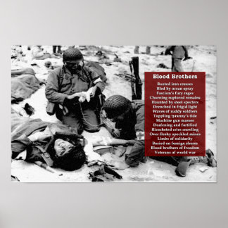 Póster Tributo militar de Hermanos de Sangre