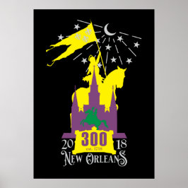 Póster Tricentenario de Nueva Orleans 300 Aniversario