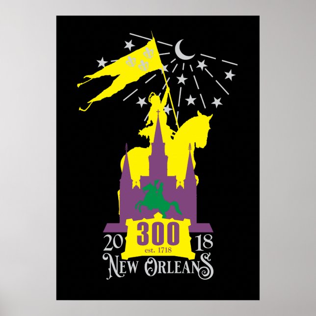 Póster Tricentenario de Nueva Orleans 300 Aniversario (Frente)