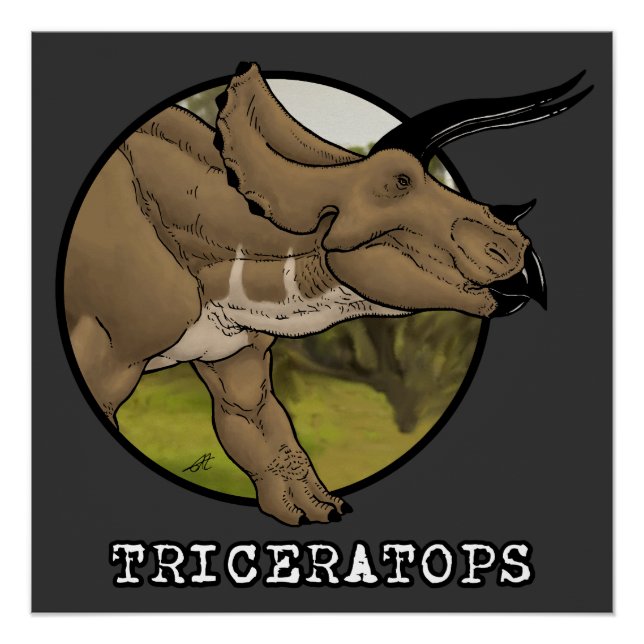 Póster Triceratops (Anverso)