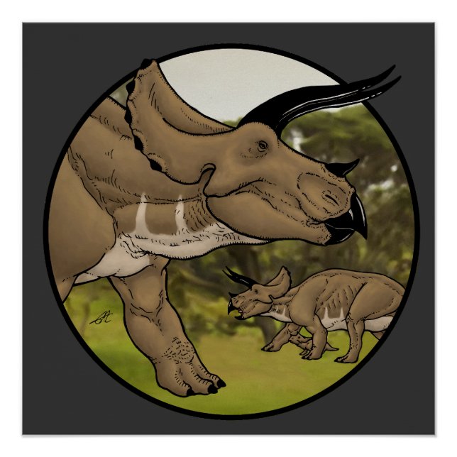 Póster Triceratops #2 (Anverso)