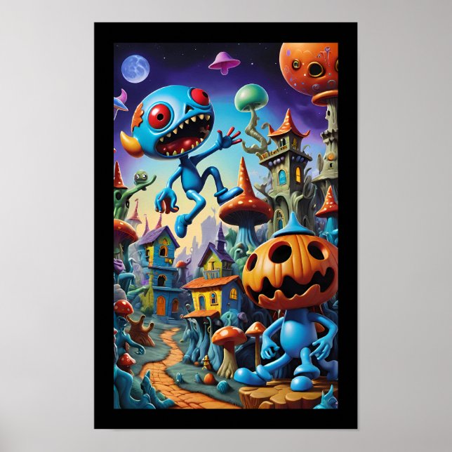 Póster Trick o Shroom - Ken Gage Fantasy Art (Frente)