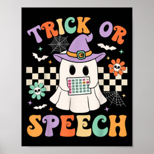 Póster Trick O Speech Halloween Slp Terapia De Discurso R
