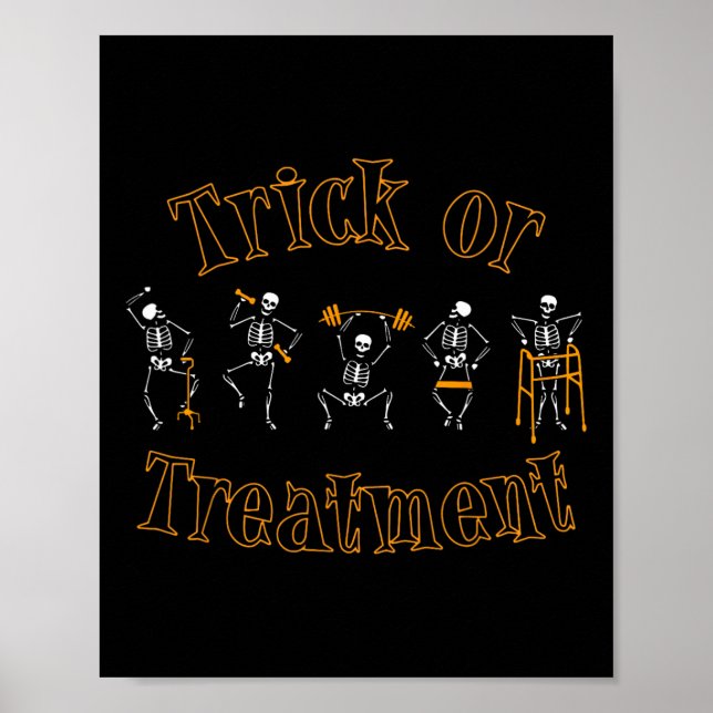 Póster Trick O Tratamiento Pt Terapia Física H (Frente)