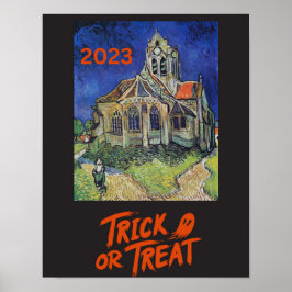 Póster Trick o trato Van Gogh Halloween