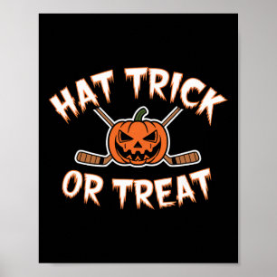 Póster Trick Or Treat Divertido De Hockey Halloween Bomba