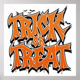 Póster Trick Or Treat Graffiti