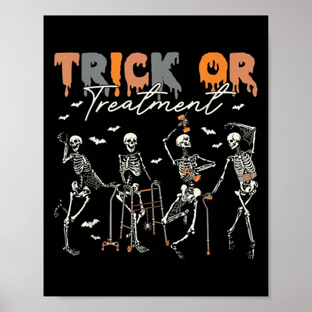 Póster Trick Or Treatment Pt Physical Therapy Therapist H (Frente)