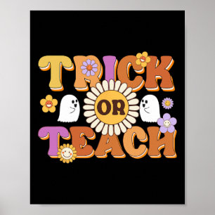 Póster Trick Retro O Enseñar A Profesora De Fantasma Hall