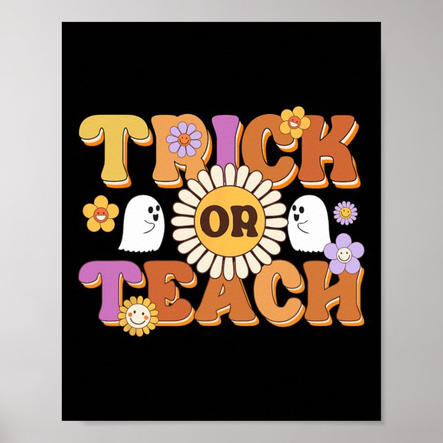 Póster Trick Retro O Enseñar A Profesora De Fantasma Hall (Frente)