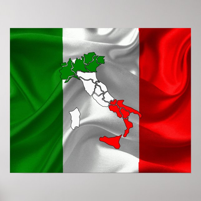 Póster Tricolor italiano (Frente)