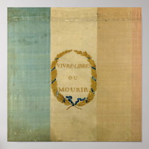 Póster Tricolore con el lema 'Vive libre o muere'